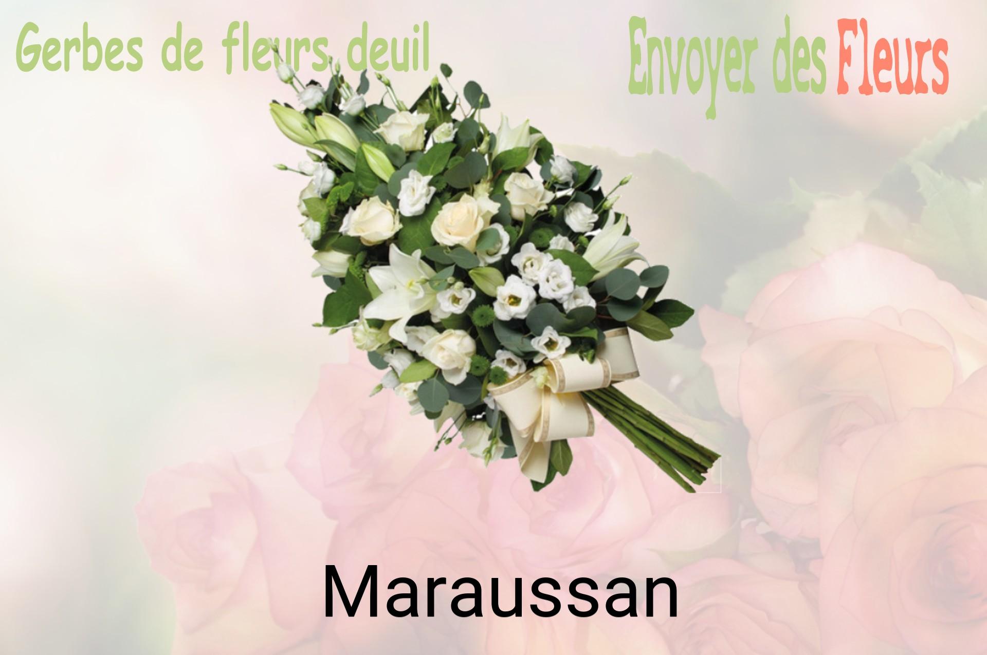 Gerbe de fleurs de deuil livrée à Maraussan